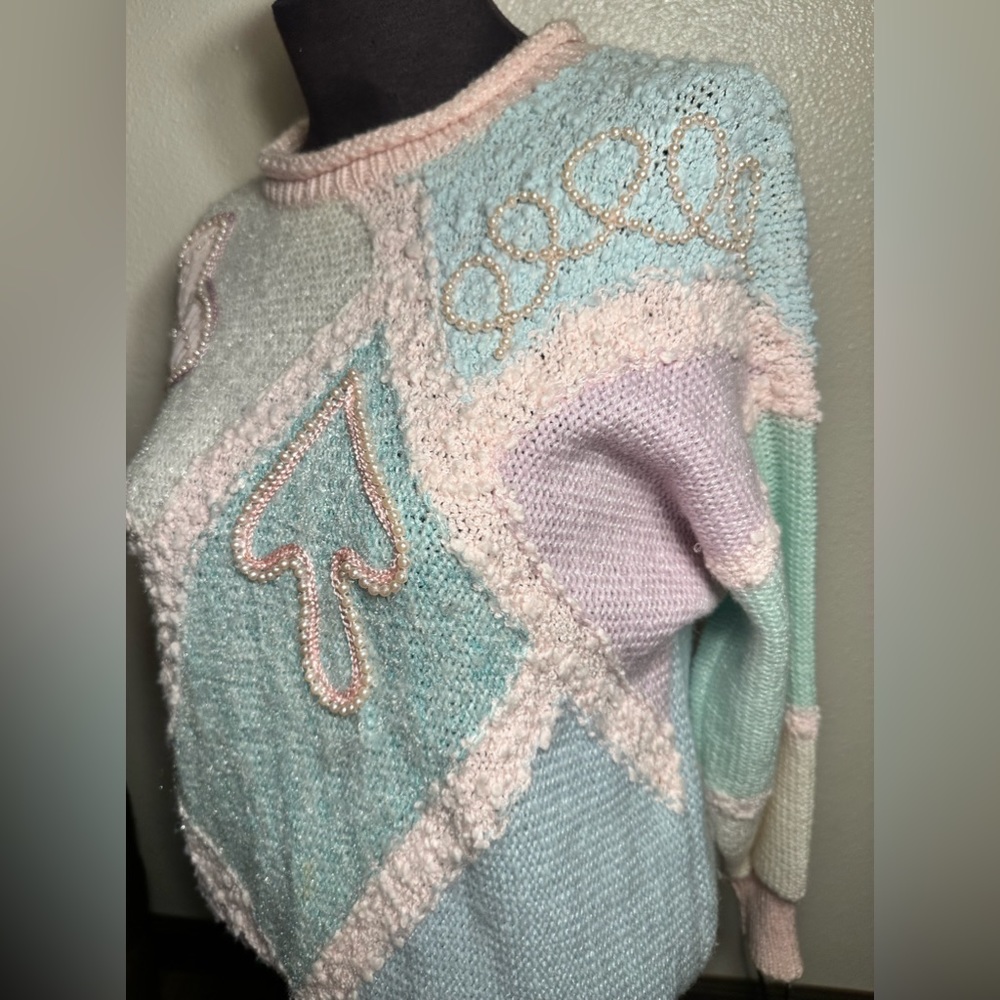 COPY - Vintage Jaclyn Smith Pastel Colorblock
Oversized Kawaii Sweater size sma… - Picture 13 of 16
